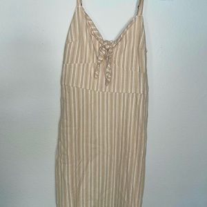 Light Yellow Striped Dress- Size S